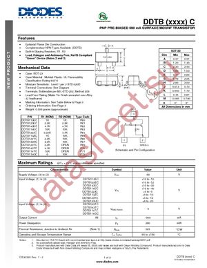 DDTB113EC-7-F datasheet  